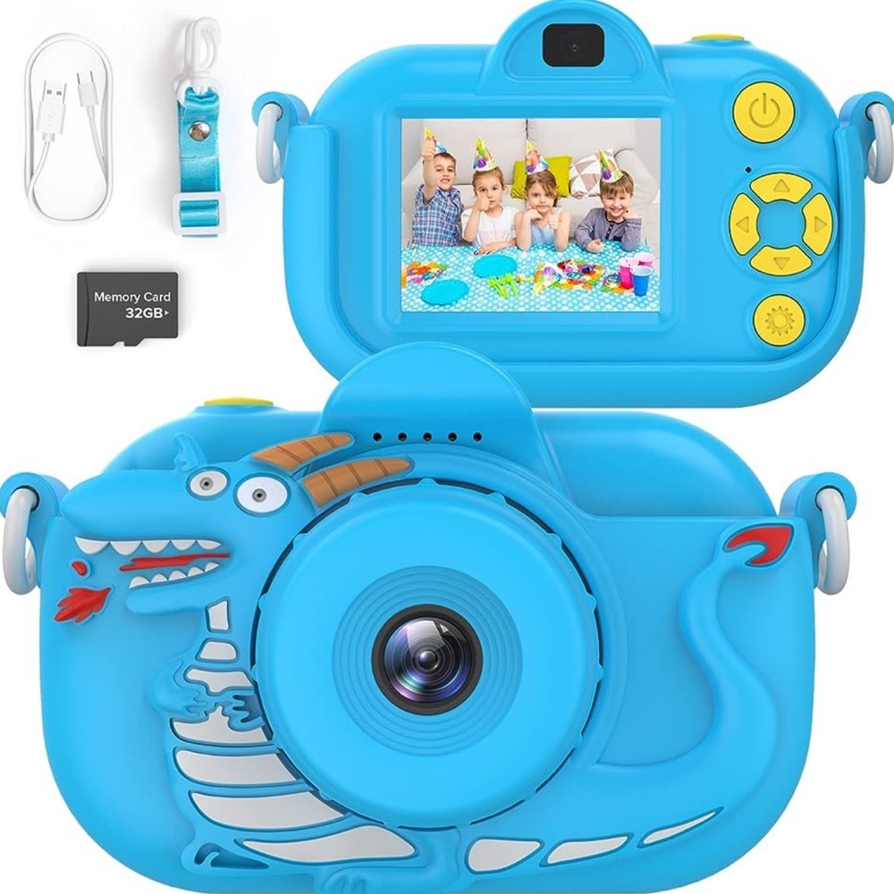 Kids Camera Age 3-12 Toddlers, 32MP HD Digital Camera for Kids